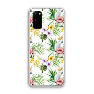 CaseCompany Gele kuif: Samsung Galaxy S20 Transparant Hoesje