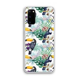 CaseCompany Tukans: Samsung Galaxy S20 Transparant Hoesje