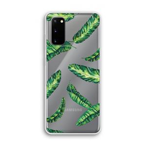 CaseCompany Lange bladeren: Samsung Galaxy S20 Transparant Hoesje