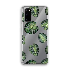 CaseCompany Tropische bladeren: Samsung Galaxy S20 Transparant Hoesje