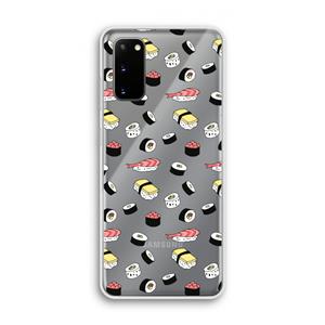 CaseCompany Sushi time: Samsung Galaxy S20 Transparant Hoesje