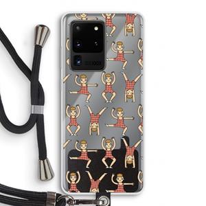 CaseCompany Gymboys: Samsung Galaxy S20 Ultra Transparant Hoesje met koord