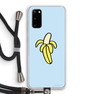 CaseCompany Banana: Samsung Galaxy S20 Transparant Hoesje met koord