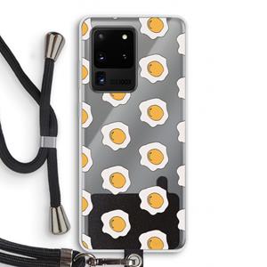 CaseCompany Bacon to my eggs #1: Samsung Galaxy S20 Ultra Transparant Hoesje met koord