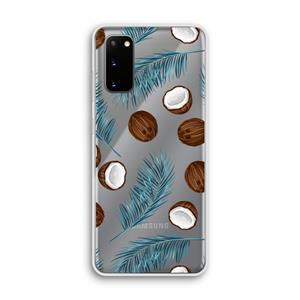 CaseCompany Kokosnoot roze: Samsung Galaxy S20 Transparant Hoesje