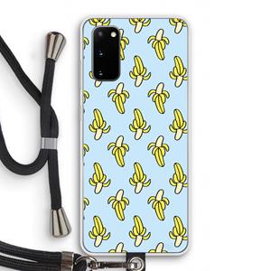 CaseCompany Bananas: Samsung Galaxy S20 Transparant Hoesje met koord