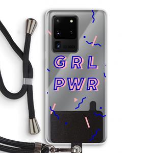 CaseCompany GRL PWR: Samsung Galaxy S20 Ultra Transparant Hoesje met koord