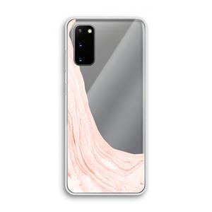 CaseCompany Peach bath: Samsung Galaxy S20 Transparant Hoesje