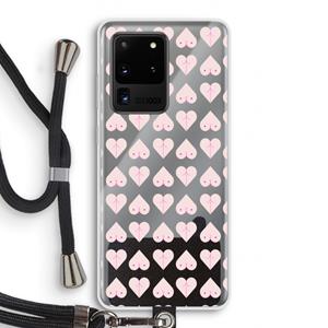 CaseCompany Ass 'n Titties: Samsung Galaxy S20 Ultra Transparant Hoesje met koord