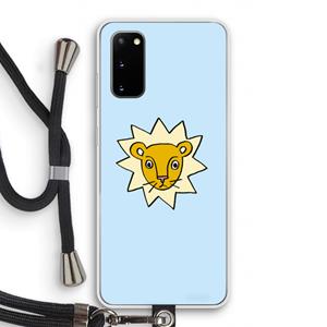 CaseCompany Kleine leeuw: Samsung Galaxy S20 Transparant Hoesje met koord