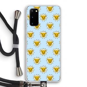 CaseCompany Leeuwenkoppen: Samsung Galaxy S20 Transparant Hoesje met koord