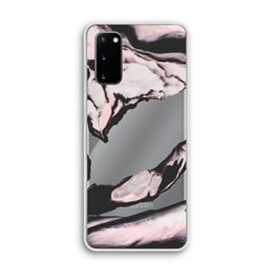 CaseCompany Roze stroom: Samsung Galaxy S20 Transparant Hoesje