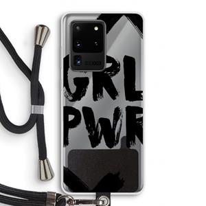 CaseCompany Girl Power #2: Samsung Galaxy S20 Ultra Transparant Hoesje met koord