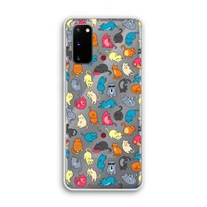 CaseCompany Kleurrijke katten: Samsung Galaxy S20 Transparant Hoesje