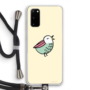 CaseCompany Birdy: Samsung Galaxy S20 Transparant Hoesje met koord