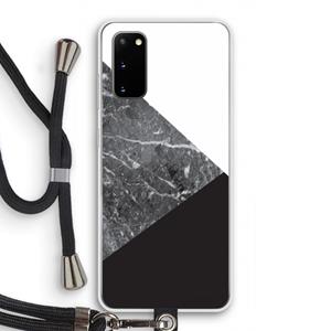 CaseCompany Combinatie marmer: Samsung Galaxy S20 Transparant Hoesje met koord