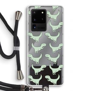 CaseCompany Dinos: Samsung Galaxy S20 Ultra Transparant Hoesje met koord