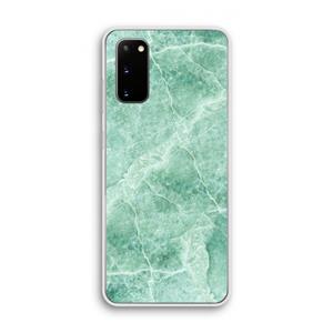 CaseCompany Groen marmer: Samsung Galaxy S20 Transparant Hoesje