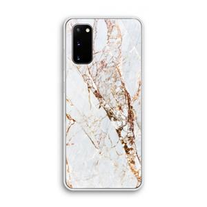 CaseCompany Goud marmer: Samsung Galaxy S20 Transparant Hoesje