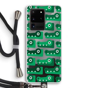 CaseCompany Crocs: Samsung Galaxy S20 Ultra Transparant Hoesje met koord