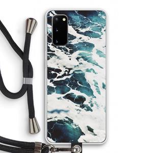 CaseCompany Golven: Samsung Galaxy S20 Transparant Hoesje met koord