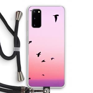 CaseCompany Fly away: Samsung Galaxy S20 Transparant Hoesje met koord