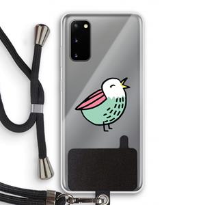 CaseCompany Birdy: Samsung Galaxy S20 Transparant Hoesje met koord