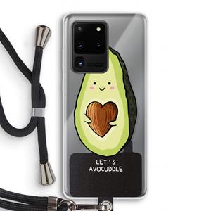 CaseCompany Avocuddle: Samsung Galaxy S20 Ultra Transparant Hoesje met koord