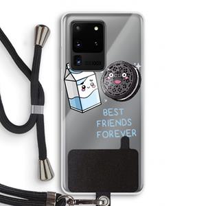 CaseCompany Best Friend Forever: Samsung Galaxy S20 Ultra Transparant Hoesje met koord