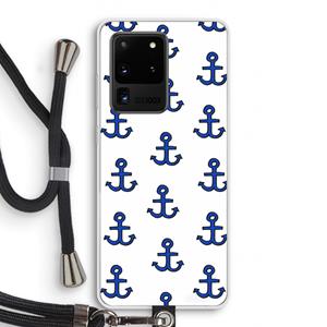 CaseCompany Ankers: Samsung Galaxy S20 Ultra Transparant Hoesje met koord