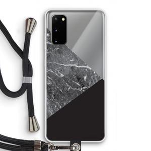CaseCompany Combinatie marmer: Samsung Galaxy S20 Transparant Hoesje met koord