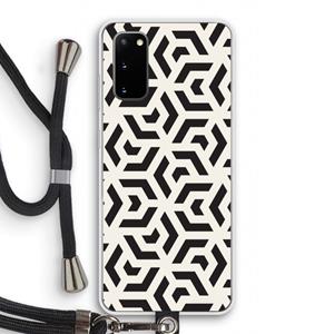 CaseCompany Crazy pattern: Samsung Galaxy S20 Transparant Hoesje met koord