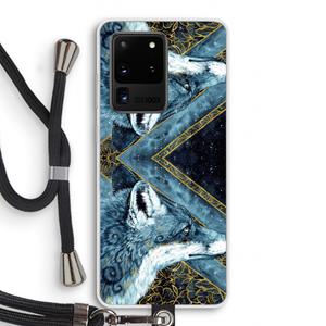 CaseCompany Golden Fox: Samsung Galaxy S20 Ultra Transparant Hoesje met koord