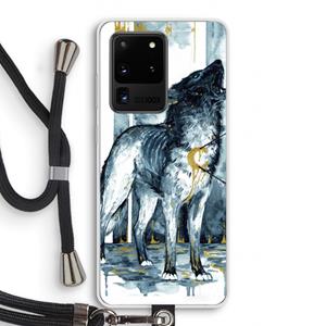 CaseCompany Bleeding Soul: Samsung Galaxy S20 Ultra Transparant Hoesje met koord