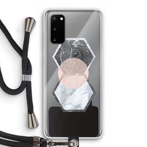 CaseCompany Creatieve toets: Samsung Galaxy S20 Transparant Hoesje met koord