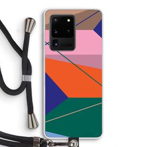 CaseCompany Gestalte 1: Samsung Galaxy S20 Ultra Transparant Hoesje met koord