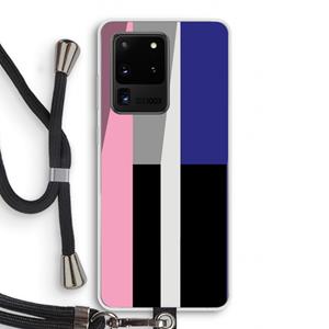 CaseCompany Gestalte 4: Samsung Galaxy S20 Ultra Transparant Hoesje met koord