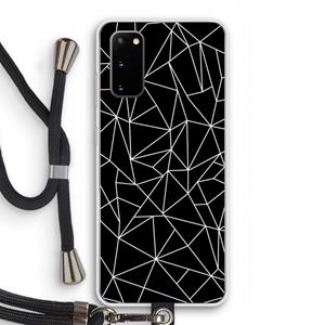CaseCompany Geometrische lijnen wit: Samsung Galaxy S20 Transparant Hoesje met koord