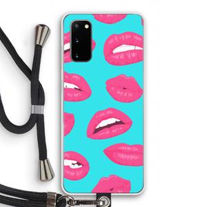 CaseCompany Bite my lip: Samsung Galaxy S20 Transparant Hoesje met koord