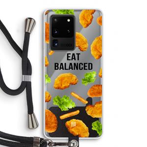 CaseCompany Eat Balanced: Samsung Galaxy S20 Ultra Transparant Hoesje met koord