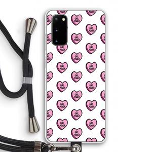 CaseCompany GIRL POWER: Samsung Galaxy S20 Transparant Hoesje met koord
