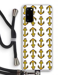 CaseCompany Musketon Anchor: Samsung Galaxy S20 Transparant Hoesje met koord