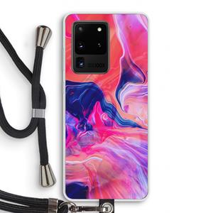 CaseCompany Earth And Ocean: Samsung Galaxy S20 Ultra Transparant Hoesje met koord