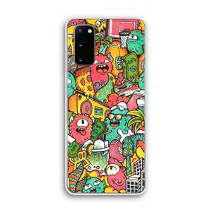 CaseCompany Vexx City: Samsung Galaxy S20 Transparant Hoesje