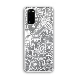 CaseCompany Vexx Mixtape #2: Samsung Galaxy S20 Transparant Hoesje
