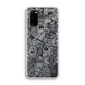 CaseCompany Vexx Black City : Samsung Galaxy S20 Transparant Hoesje