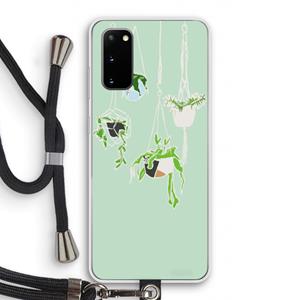 CaseCompany Hang In There: Samsung Galaxy S20 Transparant Hoesje met koord