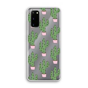 CaseCompany Cactus Lover: Samsung Galaxy S20 Transparant Hoesje