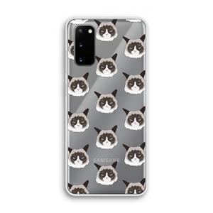 CaseCompany It's a Purrr Case: Samsung Galaxy S20 Transparant Hoesje