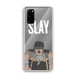 CaseCompany Slay All Day: Samsung Galaxy S20 Transparant Hoesje